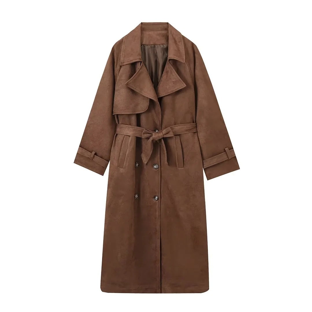 Serluna™ Mocha Trench Coat